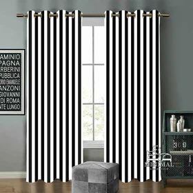 پرده اسپرت طرح راه راه مدل W5074