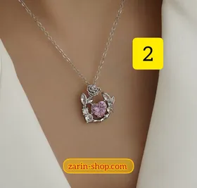 گردنبند استیل آویزدار زنانه طرح طلا
