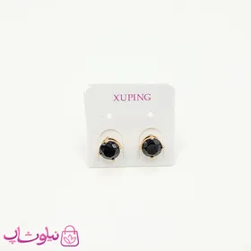 گوشواره میخی ژوپینگ نگین مشکی