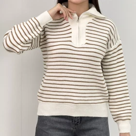 پلیور بافت نیم زیپ 1007351