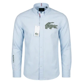 پیراهن طرح تمساح بزرگ برند Lacoste (آبی آسمانی)