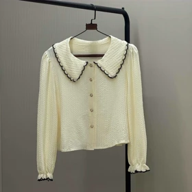 شومیزیقه قلاب بافی (شیری)