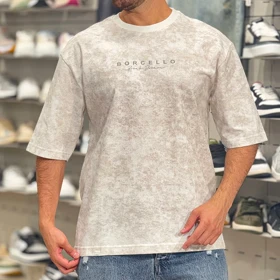 تیشرت مردانه مدل سنگشور ساده برچلو رنگ سفید کد 847471