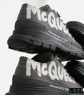 کفش کتانی نیم ساق طوسی Alexander McQueen