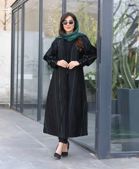 مانتو بلند ژاکارد عیدانه