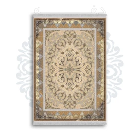 *جدید* فرشینه از جنس پارچه شانل مخمل ترک طرح فانتزی برند دفه کد 1064