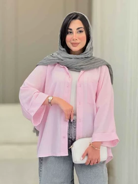 مانتو پانچ آستین پاکتی تک جیب