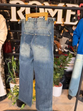 شلوار نیم بگ تینت کمردار30193E1