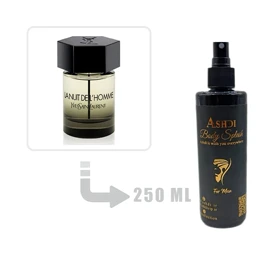 بادی اسپلش ایو سن لورن لا نویت لهوم 250 میل اشدی Body splash YSL La Nuit de L Homme Ashdi 250 mil