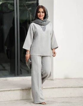 مانتو شلوار یقه هفت