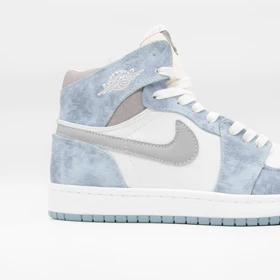 کتانی جردن 1 ساق‌دار آبی طوسی کد 6624