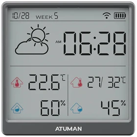 دماسنج و رطوبت سنج شارژی آتومن ATuMan مدل TH3