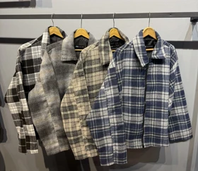 پیراهن چهارخانه زیپی