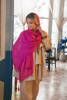 شال پلیسه لینن 20347