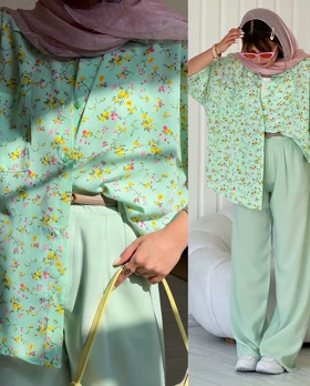 شومیز گل‌گلی