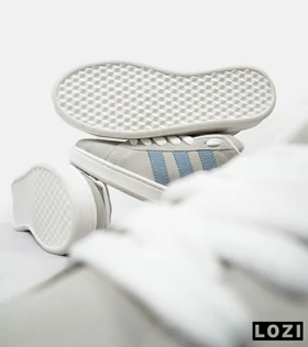کفش کتانی مردانه و زنانه طوسی آبی ADIDAS Campus