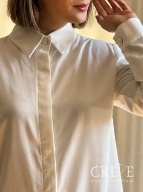 شومیز ساتن جلو دکمه