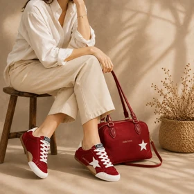 کتانی گلدن گوس زنانه مدل Super-Star کد 2475