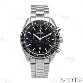 ساعت امگا اسپیدمستر مردانه سه موتوره سیلور صفحه مشکی 105976