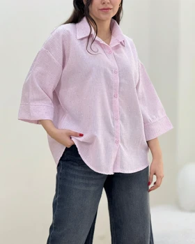 شومیز راه راه نگینی