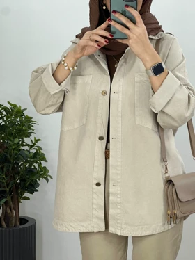 کت جین رنگی توسکا