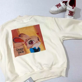 بلوز بچه گانه وارداتی RETRO شیری رنگ