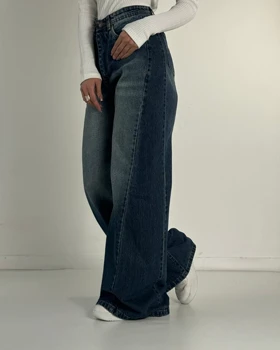 شلوار شافل آبی کد 1000209