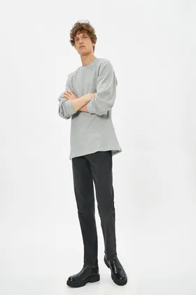 ژاکت مردانه بزرگسالان خاکستری 4WAM70058MK