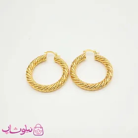 گوشواره حلقه‌ای دخترانه YSX پهن با قطر 3.5 سانت