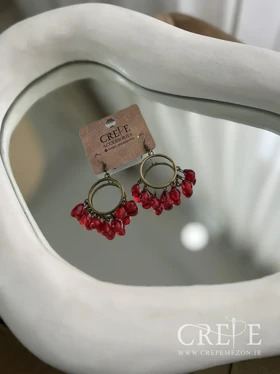 گوشواره برنزی دانه انار آویز