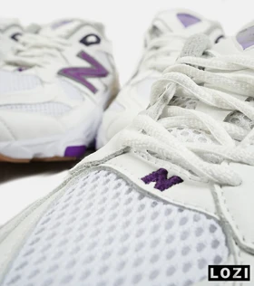 کفش کتانی مردانه و زنانه سفید بنفش NEW BALANCE 9060
