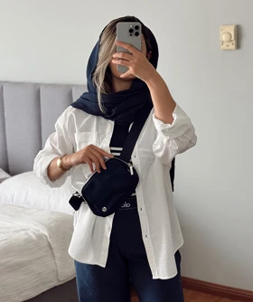 شومیز لینن سفید CH&M210