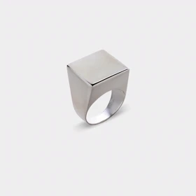 انگشتر نقره مکعب مربع unisex M