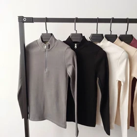 بلوز کبریتی نیم زیپ