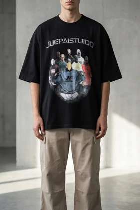 مسترکوالیتیتیشرت مشکی باکسی ماکان پنبه سه نخ درجه یک باطرح فوق‌العاده شیک و خفن