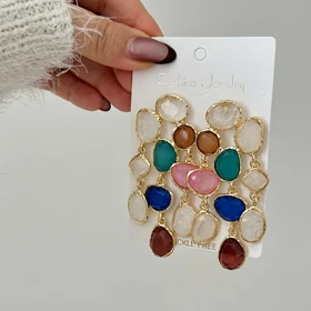 گوشواره زنانه کریستالی کد 896