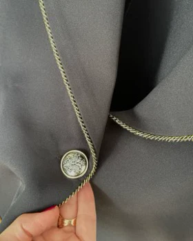 مانتو کتی سوزندوزی تک دگمه