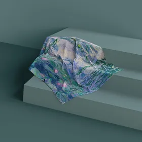 مینی اسکارف نیلوفر آبی