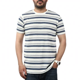 تیشرت آستین کوتاه بافت مردانه سیزر مدل 15512061