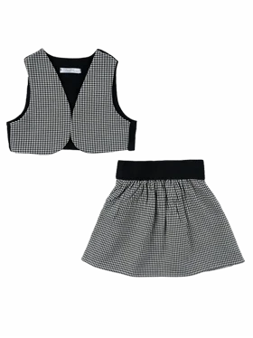 ست جلیقه و دامن دخترانه جاستیفای Justify کد 35521