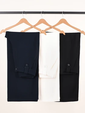 شلوار لینن واید لگ