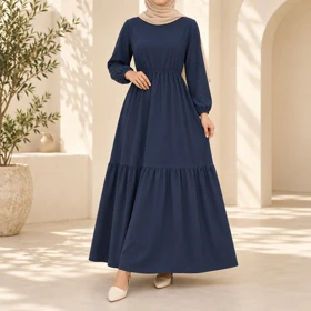 پیراهن نخ ململ طرح آیدا ساده 5028