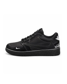 کفش کتانی مردانه مدل نایکی ترویس دیور مشکی دوخت سفید Nike travis