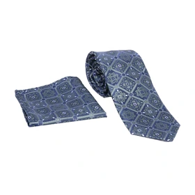 ست کراوات و پوشت طرح کاشی 98105