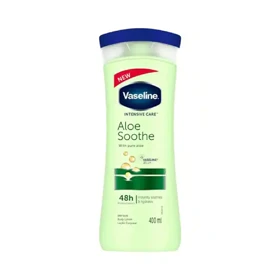لوسیون بدن آبرسان و تسکین‌دهنده وازلین مدل Vaseline Intensive Care Aloe Soothe حجم 400 میلی‌لیتر