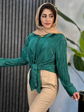 مانتو ساتن پلیسه الناز کد 1773