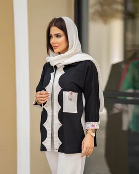 مانتو شومیزی لینن دخترانه کد 1213
