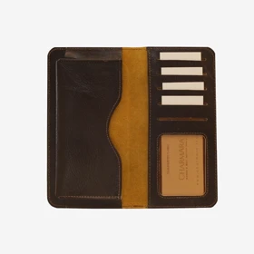 کیف پول کتی چرم مردانه مدل kj014 (قهوه ای فلوتر)