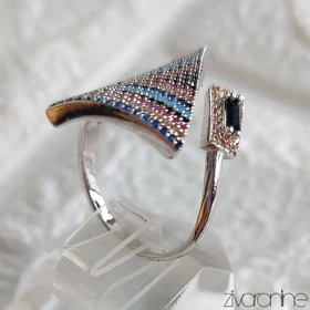 انگشتر زنانه مدل مثلثی 30015