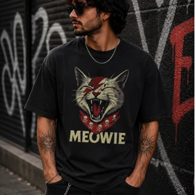تیشرت طرح گربه meowie